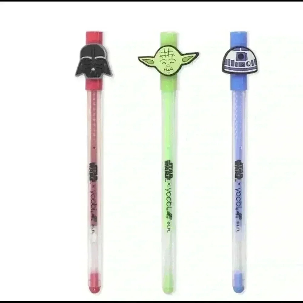 Star Wars 6Pack Gel Pen Set Yoda Chewbacca Darth Vader Disney Yoobi - Picture 5 of 6